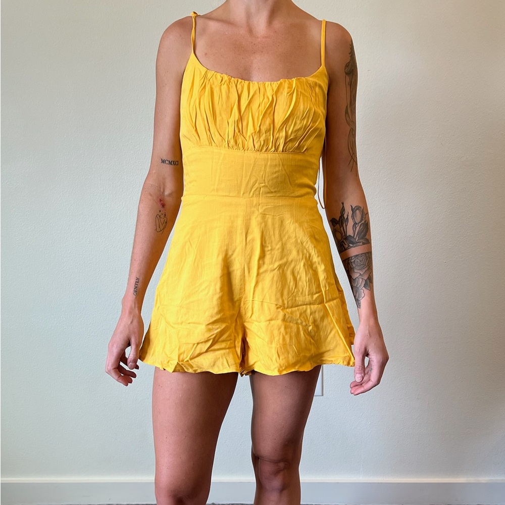 Urban outfitters yellow romper NWT